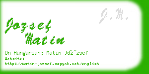 jozsef matin business card